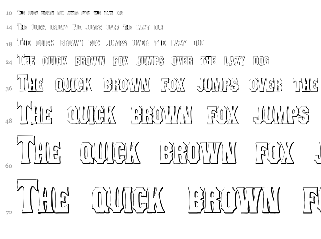 Concave Tuscan font waterfall